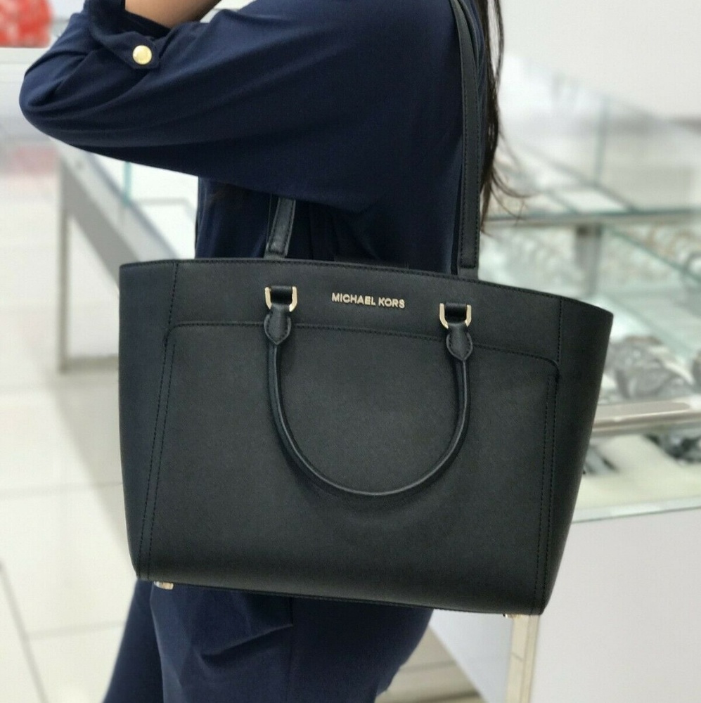 Michael Kors Leather Emmy LG Double Handle Tote